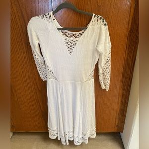 Free People White Lace Midi Dress